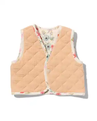 HEMA Hema baby gilet omkeerbaar ecru (ecru) aanbieding