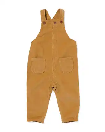 HEMA Hema baby tuinbroek rib corduroy bruin (bruin) aanbieding