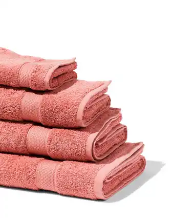 HEMA Hema handdoeken - zware kwaliteit oudroze (oudroze) aanbieding