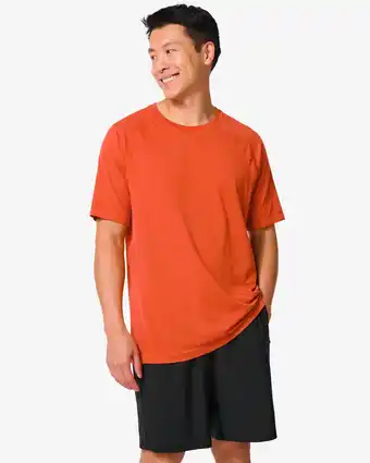 HEMA Hema naadloos heren sportshirt oranje (oranje) aanbieding