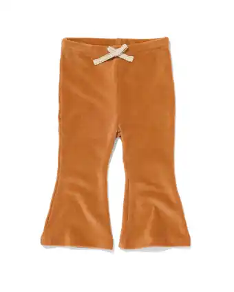 HEMA Hema flared baby legging rib velours bruin (bruin) aanbieding