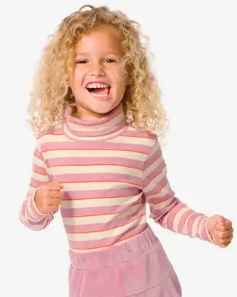 HEMA Hema kinder shirt met col oudroze (oudroze) aanbieding