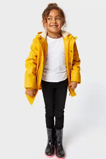 HEMA Hema kinderjas met capuchon geel (geel) aanbieding