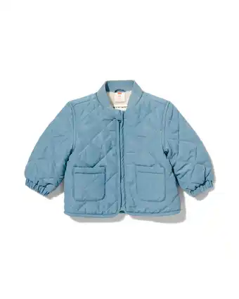 HEMA Hema baby gewatteerde jas doorgestikt blauw (blauw) aanbieding