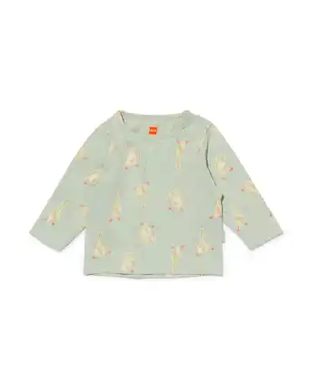 HEMA Hema newborn shirt ganzen groen (groen) aanbieding