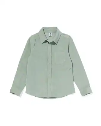HEMA Hema kinderoverhemd corduroy groen (groen) aanbieding