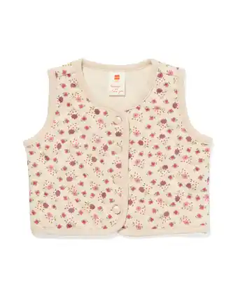 HEMA Hema baby gilet doorgestikt ecru (ecru) aanbieding