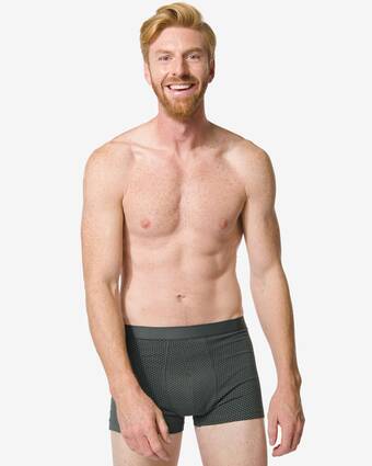 HEMA Hema heren boxers kort stretch katoen - 3 stuks groen (groen) aanbieding