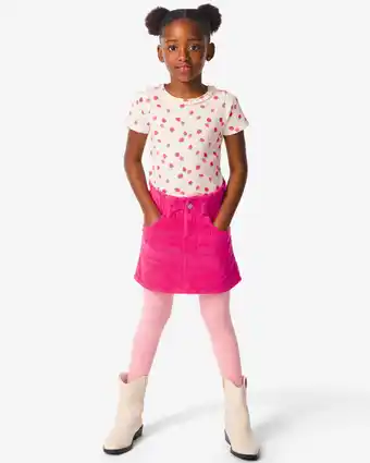 HEMA Hema kinderrok paperbag corduroy roze (roze) aanbieding