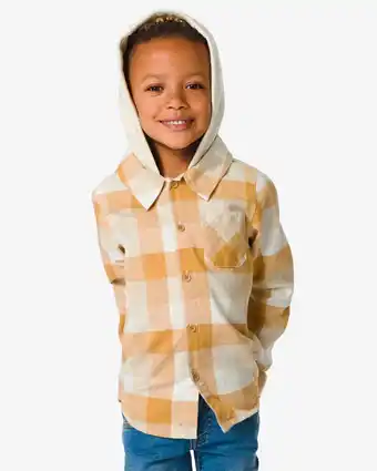 HEMA Hema kinder overhemd met capuchon bruin (bruin) aanbieding