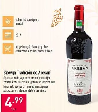 ALDI Biowijn tradición de aresan aanbieding