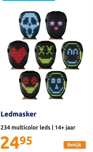 Action Ledmasker aanbieding