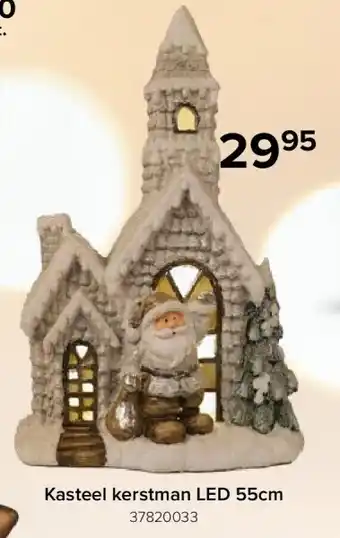 Euroshop Kasteel kerstman led 55cm aanbieding