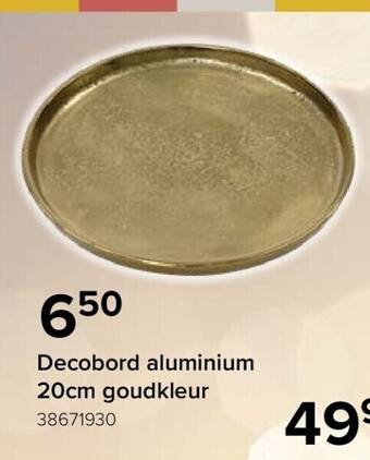Euroshop Decobord aluminium 20cm goudkleur aanbieding