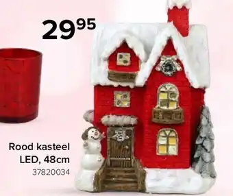 Euroshop Rood kasteel led, 48cm aanbieding