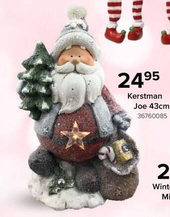 Euroshop Kerstman joe 43cm aanbieding