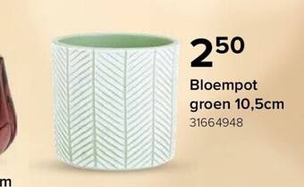 Euroshop Bloempot groen 10,5cm aanbieding