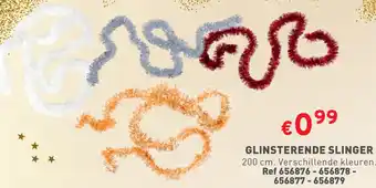 GLINSTERENDE SLINGER 200cm