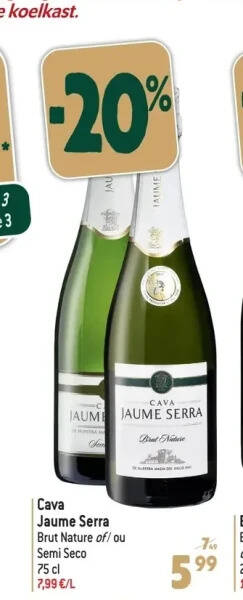 Match Cava jaume serra aanbieding