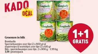 Delhaize Groenten in blik aanbieding