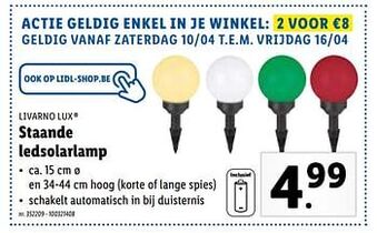 Lidl Staande ledsolarlamp aanbieding