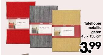 Wibra Tafelloper metallic garen aanbieding