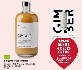 Delhaize Biogemberconcentraat aanbieding