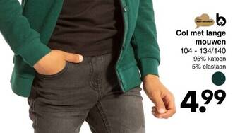 Wibra Col met lange mouwen aanbieding