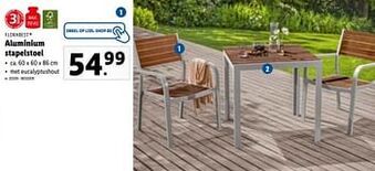 Lidl Aluminium stapelstoel aanbieding