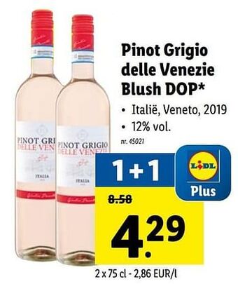 Lidl Pinot grigio delle venezie blush dop aanbieding