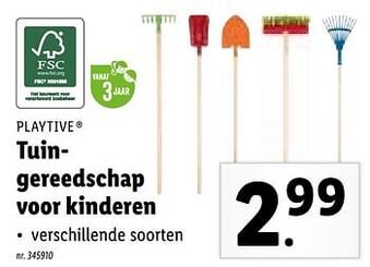 Lidl Tuingereedschap voor kinderen aanbieding