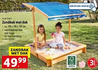 Lidl Zandbak met dak aanbieding