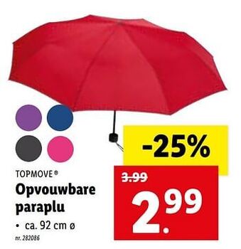 Opvouwbare paraplu