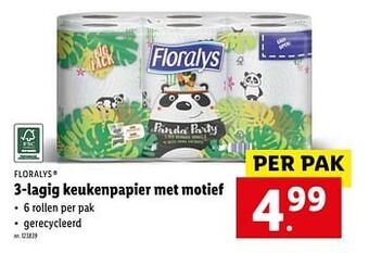 Lidl 3-lagig keukenpapier met motief aanbieding