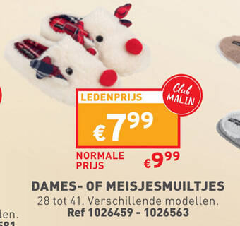 Trafic DAMES- OF MEISJESMUILTJES aanbieding