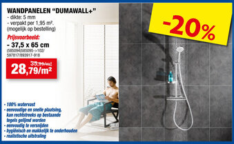 Hubo Wandpanelen Dumawall+ aanbieding