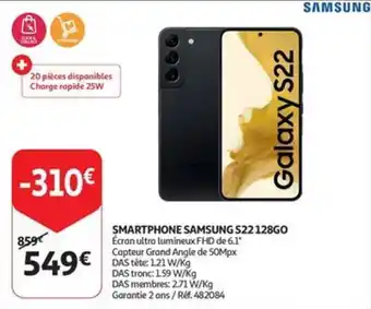 Auchan SMARTPHONE SAMSUNG S22128GO aanbieding