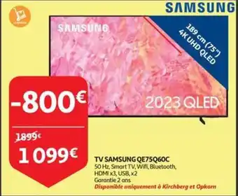 Auchan TV SAMSUNG QE75Q60C aanbieding