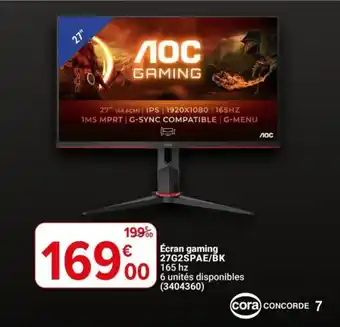 Cora Écran gaming 27G2SPAE/BK aanbieding