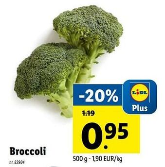Lidl Broccoli 500g aanbieding