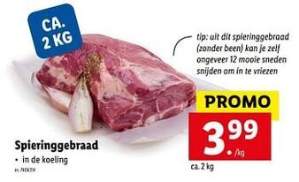 Lidl Spieringgebraad aanbieding