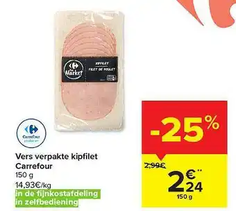 Carrefour Vers Verpakte Kipfilet Carrefour aanbieding