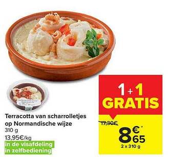 Carrefour Terracotta Van Scharrolletjes Op Normandische Wijze aanbieding