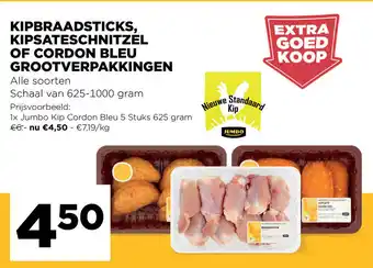 Kipbraadsticks, Kipsateschnitzel of Cordon Bleu Grootverpakkingen