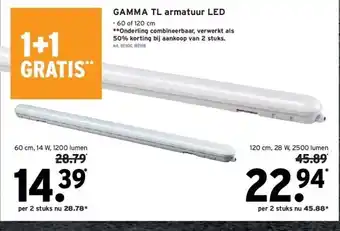 GAMMA Gamma tl armatuur led aanbieding