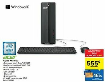 Carrefour Acer aspire xc-1660 aanbieding