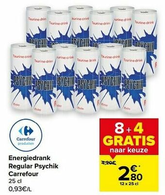 Energiedrank regular psychik carrefour