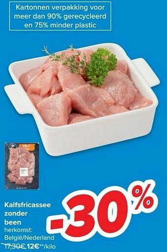 Carrefour Kalfsfricassee zonder been aanbieding