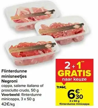 Carrefour Negroni flinterdunne minicoppa aanbieding