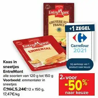 Carrefour Entremont emmentaler aanbieding